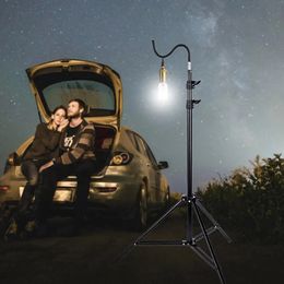 Camping Folding Light Stand 2m Telescoping Tripod Adjustable Aluminium Floor Lamp Holder Light Tripod Support Camping Supplies 240410