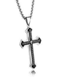 hip hop pendant necklace for men luxury designer mens black pendants stainless steel Bible scriptures jewelry gift3865358