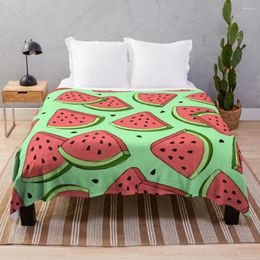 Blankets Cute Kawaii Watermelon Pattern Decorative Bed Throw Blanket