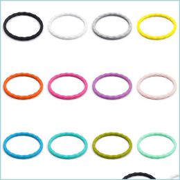 Other Bracelets Women Sport Wristband Wave Bracelet Flexible Sile Rubber Wrist Band Lady Girls Bangle Fashion Accessories D Dhgarden Dhiob