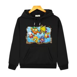 Super Zings Game Kids Hoodies SuperZings Streetwear Casual Long Sleeve Children Sweatshirt Kawaii Boys and Girls Pullover Autumn