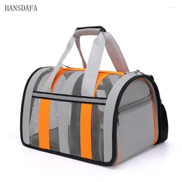 Cat Carriers Solid Colour Large Capacity Pet Bag Outdoor Portable Breathable Cute Fashion Foldable Handbag