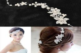 Fashion Wedding Bridal Headpiece Hair Accessories with Pearl Bridal Crowns and Tiaras Head Jewellery Rhinestone Bridal Tiara Headban6823002