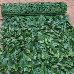 Decorative Flowers Pastoral Style Artificial Leaves Fence Rectangular Removable Fencing Barrier For Outdoor Garden Decor