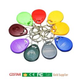 Rings free sample colorful 13.56MHz IC ID Keyfobs Tags Access Control Keychain ABS Waterproof RFID Key Finder Card Token Attendance