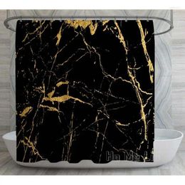 Shower Curtains Black And Gold Marble Personalised Bathroom Decor