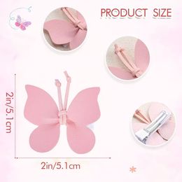 80pc/lot 2inch Faux PU Leather Hair Bow Hair Clips,Boutique Butterfly Bows Hairpins for Kids Girls Gift Party Hair Accessories