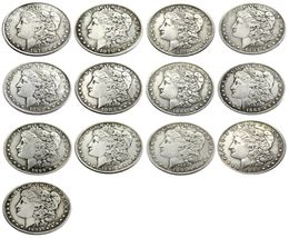 US 13pcs Morgan Dollars 18781893 quotCCquot Different Dates Mintmark craft Silver Plated Copy Coins metal dies manufacturing 4345275