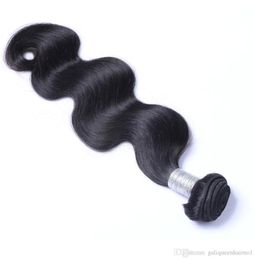 Indian Virgin Human Hair Body Wave Unprocessed Remy Hair Weaves Double Wefts 100gBundle 1bundlelot Can be Dyed Bleached4226800