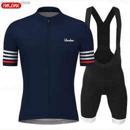 Cycling Jersey Sets Raudax Cycling Jersey 2024 Short Seve Jersey Sets Ropa Ciclismo Hombre Summer Cycling Clothing Triathlon Bib Shorts Suit Shirt L48