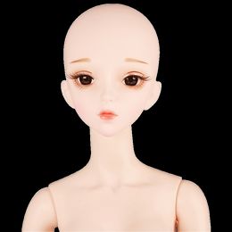 1/3 BJD Dolls Body Makeup head White Skin Girls Nude Mjd Doll Body 60cm PVC Material 26 Movable Jointss Doll Parts for Diy Toy