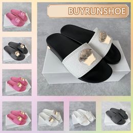 Designer Fashion Women Sandals Leather Straw Thick Bottom Slippers Decoration Hot Style 2024 classic Summer SIZE35-45