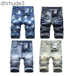 Mens Anganited Shorte Short Short Fashion Design Casual Kinny Lunghezza Skinny Shorts Shorts Hip Hop Denim Streetwear EJ2O XL21