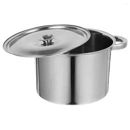 Double Boilers Stainless Steel Rice Bucket Porridge Soup Pot With Lid Kitchen Supply