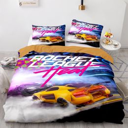 Rocket League Bedding Set Bedspread Single Twin Full Queen King Size Car Rocket League Bed Set Children's Bedroom Duvetcover