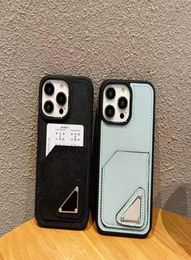 Official Designer Saffiano Card Wallet Phone Cases for iPhone 14 13 12 11 Pro Max 14promax 14pro 14Plus 13Pro 12Pro 11Pro retro Lu2563003