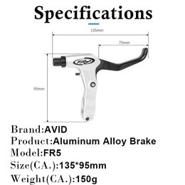 Bicycle Brake Lever 3 Fingers Road Mountain Bike Brake Handle Lever Aluminum Alloy V-brake Disc Brakes Levers for Sram