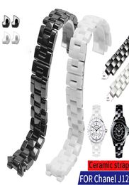 Watch Bands 6MM 75MM For J12 Ceramics Wristband Women039s Men039s Strap Fashion Bracelet Black White 16mm 19mm7161201