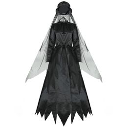 Scary Cosplay Costumes Witch Ghost Zombie Vampire Halloween Carnival Costume Ghost Mediaeval Hooded Cloak Day of The Dead Costume