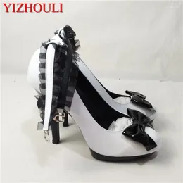 Dress Shoes Waterproof Bowknot Adornment High Heels Ultra Fine With 15 Cm Single Simulation Leather Help Hate Day Dancing