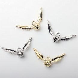 10Pcs Alloy Metal Animal Charms Owl Wing Pendants for Jewelry Making Earrings Necklace Bracelet Key Chain DIY Accessories Craft