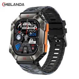 Watches MELANDA 2.0" Bluetooth Call Smart Watch Men 100+ Fitness Tracker Compass Altitude Barometric Smartwatch For Android IOS 650mAh