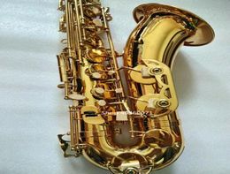 802 Tenor Saxophone Bb Gold Lacquer Sax Tenor Professional musical instrument With Case mouthpiece4711177