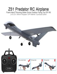 RC Aeroplane Plane Z51 with 2MP HD Camera or No Camera 20 Minutes Fligt Time Gliders With LED Hand Throwing Wingspan Foam Plane1218180