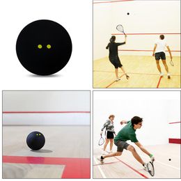 Two-Yellow Dots Squash Ball Low Speed Sports Rubber Balls Training Tool