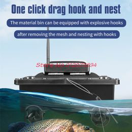 Professional 16 GPS Auto Return Positioning Remote Control Bait Boat 600M Waterproofing High Speed Smart RC Fishing Bait Boat