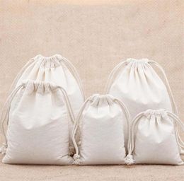 7x9 9x12 10x15 13x18 15x20cm cotton drawstring bag Small Muslin Bracelet Gifts Jewellery Packaging Bags Cute Drawstring Gift Bag P706376836