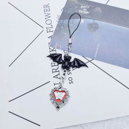 Y2K Phone Pendant Chain Cool Girl Sweet Cellphones Strap with Cross Butterfly Star Bear Accessories Charm for Camera Bag