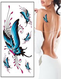 2019 Temporary Tattoo Sticker Waterproo NEW Women039s 3D f Body Art Decals Sticker Fake tatoo Art Taty Butterfly Tattoo6295824
