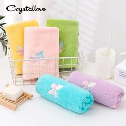 Towel CRYSTALLOVE 34 73cm Cotton Absorbent Soft Butterfly Face Candy Color Cute Bath Shower Quick-drying