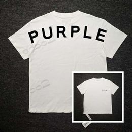 Luxury Men's T-Shirt Purple Shirt Brand Name Punk T-Shirt Designer T-Shirt Fashion Round Neck Short Sleeve Letter Pattern Cotton Breathable Casual Summer Magliette 738