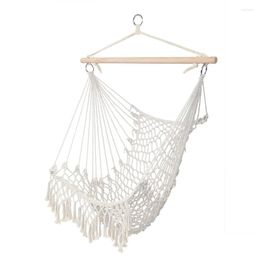 Camp Furniture Cotton Rope Weave With Tassel Patio Swing Beige Outdoor And Indoor Rocking Chair Adt Portable Comfort Cam Hammock Drop Dh4Yf