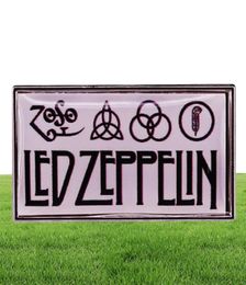 ROCK Band Led Zeppelins Enamel Pin Brooch Metal Badges Lapel Pins Brooches Backpack Collar Denim Jacket Jewelry Accessories1575201