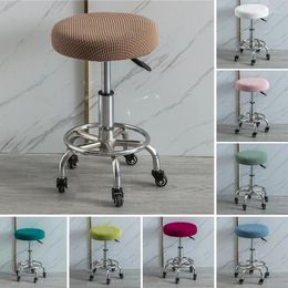 Chair Covers 12 Colour Round Cover Elastic Bar Stool Anti-Dirty Seat Home Protector For El