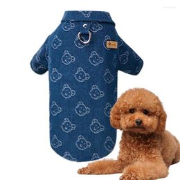 Dog Apparel Pet Denim Shirt Summer Clothes Casual Clothing For Small Large Dogs Cats T-shirt Chihuahua Costumes Yorkshire Shirts