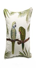 Deluxe Embroidery Parrots Plant Designer Pillow Cover Sofa Cushion Cover Canvas Home Bedding Decorative Pillowcase 18x18quot Sel2856057