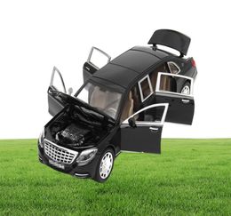 124 toy Model For Mercedes Maybach S600 Limousine Diecast Metal Model Car Toy For Children Christmas Gift Toy Car Collection T2009098693