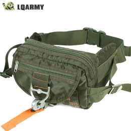 Bags LQARMY Outdoor Waist Bag Nylon Waterproof Waist Bum Bag Running Jogging Belt Pouch Zip Fanny Pack Mobile Phone Bag