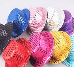 52quot13cm 10 Colour BLINGBLING glitter top fascinator hats party hatsDIY hair accesspries 12pieceslot MYQH001770875