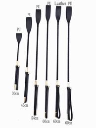 Massage 3060cm Black PU Leather Spanking Paddle Long Whip Flirting Slave BDSM Bondage Flogger Sex Toys For Women Adults SM Games4003064