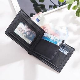 Wallets Color Contrast Men's Short Wallet Business Waterproof Leisure Male Leather Purse Contracted Wear-resistant Men Coin Pocket