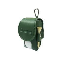 Portable Golf Ball Storage Pouch with Keychain Anti-scratch Golf Ball Waist Pack Carrier Bag Golf Supplies Leather Golf Carrier
