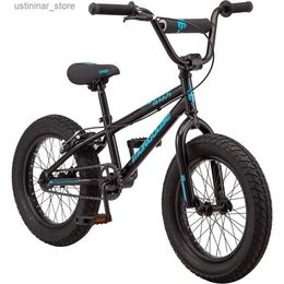 Bikes Ride-Ons Kids Fat Tire Mountain Bike 16-Inch Wheels Fat Knobby Tires High-Ten Steel Frame Single Speed Mountain Bike L47