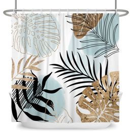 Mediaeval wind shower curtain Abstract art bohemia shower curtain morandi Colour block curtain bathroom decorative partition