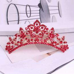 Wholesale Fashion Bridal Wedding zircon Rhinestone Crowns Metal Tiaras For Women 2402