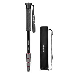 Monopods Manbily E222 65" Camera Travel Monopod 5 Sections Aluminium Monopod for DSLR Cameras Portable Lightweight Walking Trekking Stick